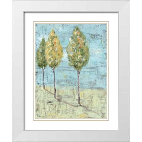 Grove I White Modern Wood Framed Art Print with Double Matting by Reynolds, Jade