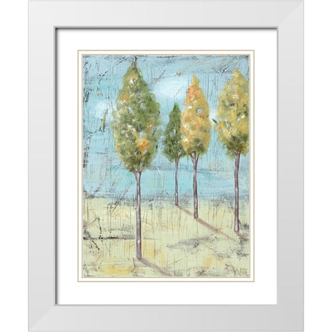Grove II White Modern Wood Framed Art Print with Double Matting by Reynolds, Jade