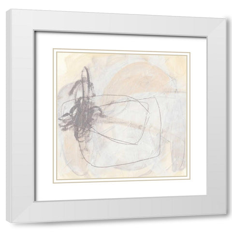 Periphery I White Modern Wood Framed Art Print with Double Matting by Vess, June Erica