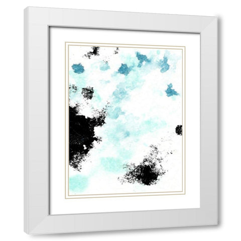 Blue Nebula II White Modern Wood Framed Art Print with Double Matting by Vess, June Erica