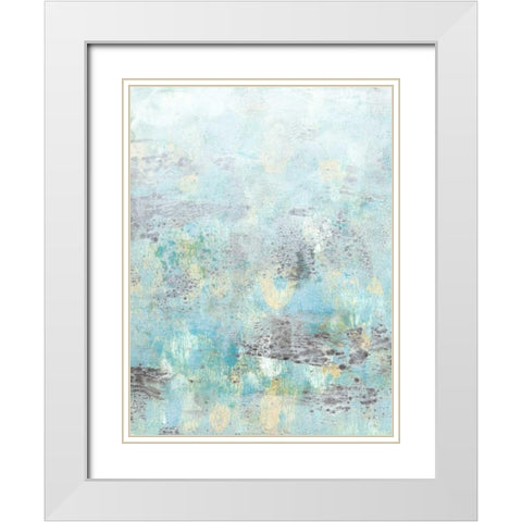 Cerulean Reflections II White Modern Wood Framed Art Print with Double Matting by McCavitt, Naomi
