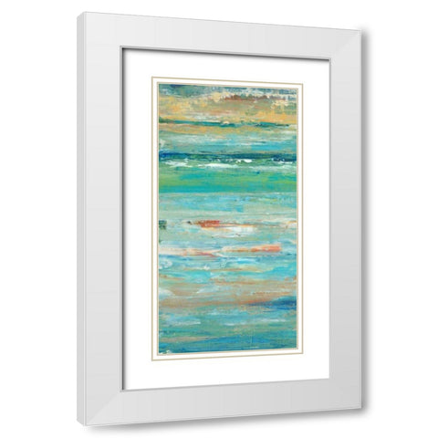 Riptide I White Modern Wood Framed Art Print with Double Matting by OToole, Tim