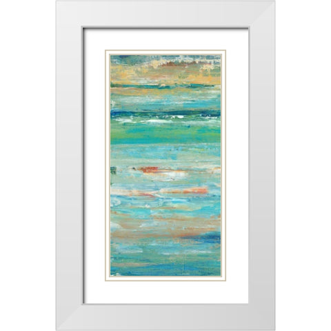 Riptide I White Modern Wood Framed Art Print with Double Matting by OToole, Tim