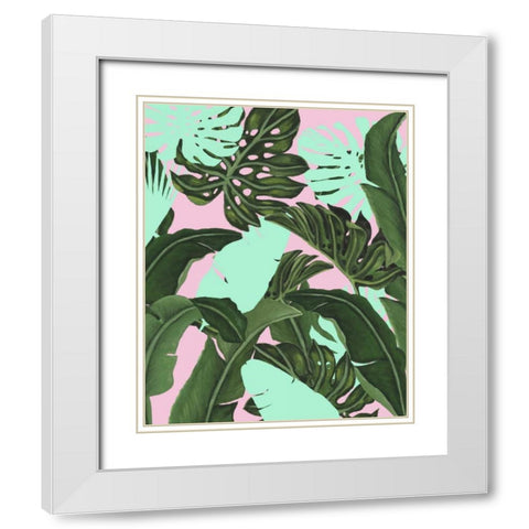 Neon Jungle II White Modern Wood Framed Art Print with Double Matting by McCavitt, Naomi