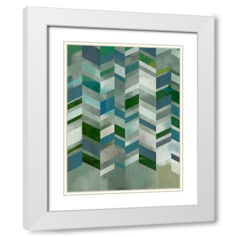 Ocean Elements I White Modern Wood Framed Art Print with Double Matting by Zarris, Chariklia