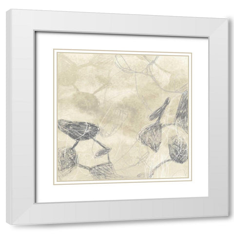 Graphite Inversion I White Modern Wood Framed Art Print with Double Matting by Vess, June Erica
