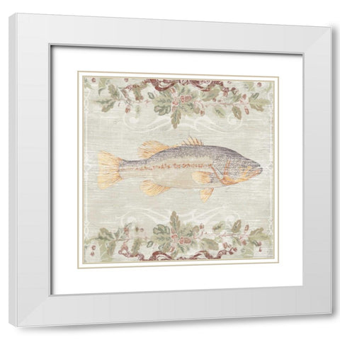 Cabin Christmas I White Modern Wood Framed Art Print with Double Matting by Vess, June Erica