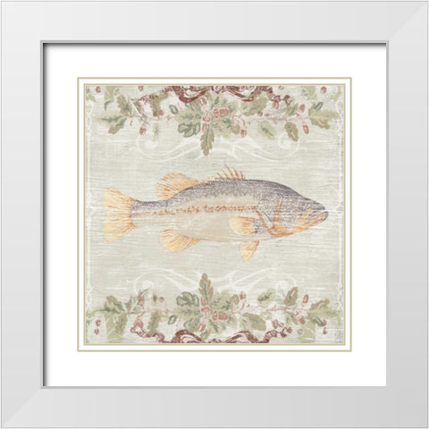 Cabin Christmas I White Modern Wood Framed Art Print with Double Matting by Vess, June Erica