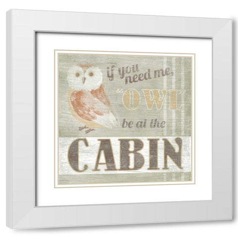 Lodge Life V White Modern Wood Framed Art Print with Double Matting by Vess, June Erica