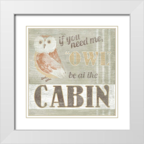 Lodge Life V White Modern Wood Framed Art Print with Double Matting by Vess, June Erica