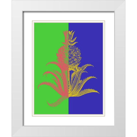 Pineapple Mix I White Modern Wood Framed Art Print with Double Matting by Fagalde, Jarman