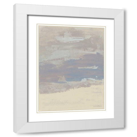 Mute Outpost II White Modern Wood Framed Art Print with Double Matting by Lam, Vanna