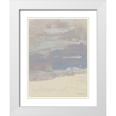 Mute Outpost II White Modern Wood Framed Art Print with Double Matting by Lam, Vanna
