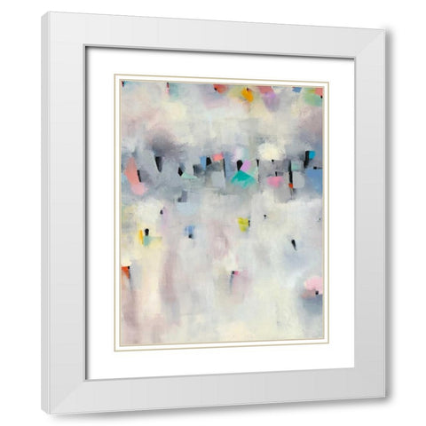 Procession I White Modern Wood Framed Art Print with Double Matting by Galapon, Nikki