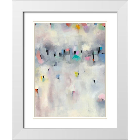 Procession I White Modern Wood Framed Art Print with Double Matting by Galapon, Nikki