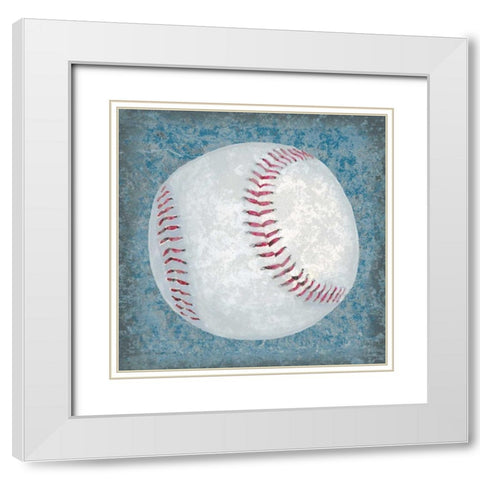 Grunge Sporting III White Modern Wood Framed Art Print with Double Matting by Studio W