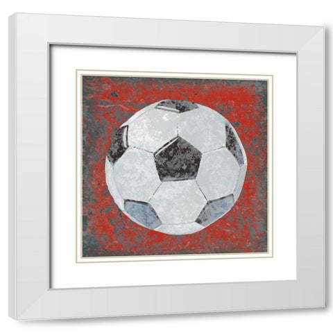 Grunge Sporting IV White Modern Wood Framed Art Print with Double Matting by Studio W