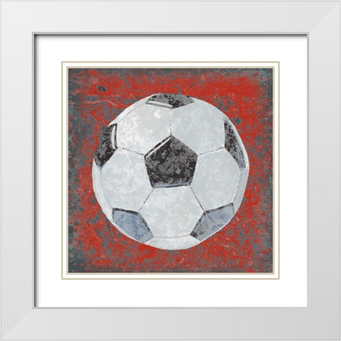 Grunge Sporting IV White Modern Wood Framed Art Print with Double Matting by Studio W