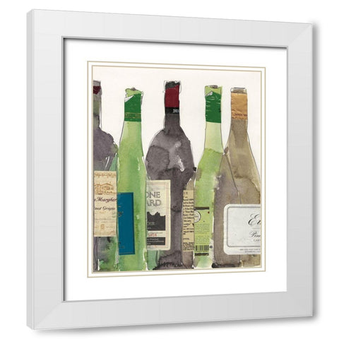 Custom Dinner Party I (ASH) White Modern Wood Framed Art Print with Double Matting by Dixon, Samuel