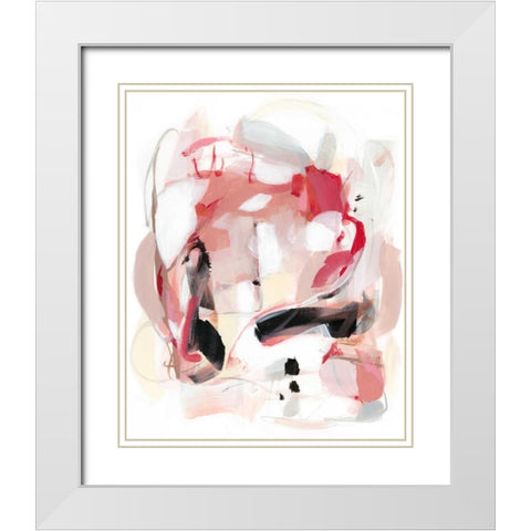 Soft Speak  I White Modern Wood Framed Art Print with Double Matting by Long, Christina