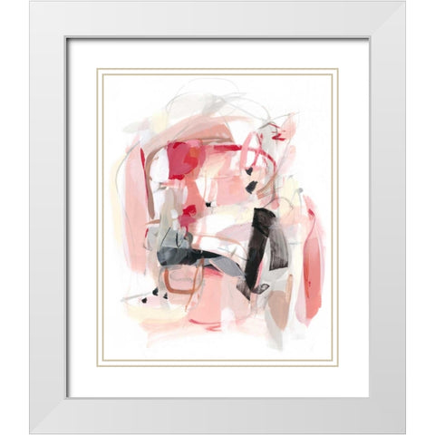 Soft Speak  II White Modern Wood Framed Art Print with Double Matting by Long, Christina