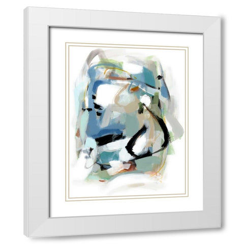 Fall II White Modern Wood Framed Art Print with Double Matting by Long, Christina