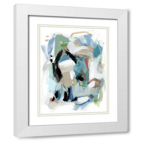 Fall III White Modern Wood Framed Art Print with Double Matting by Long, Christina