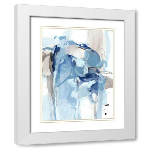 Friday Night II White Modern Wood Framed Art Print with Double Matting by Long, Christina