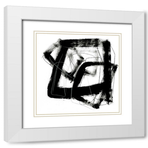 Tessellation I White Modern Wood Framed Art Print with Double Matting by Vess, June Erica