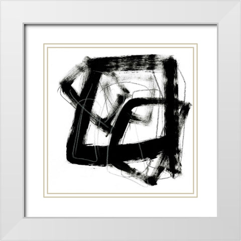 Tessellation I White Modern Wood Framed Art Print with Double Matting by Vess, June Erica