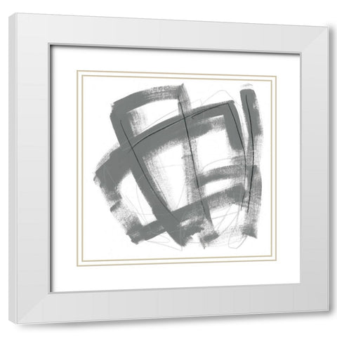 Tessellation IV White Modern Wood Framed Art Print with Double Matting by Vess, June Erica