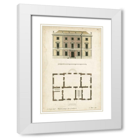 Design for a Building I White Modern Wood Framed Art Print with Double Matting by Addison, J.