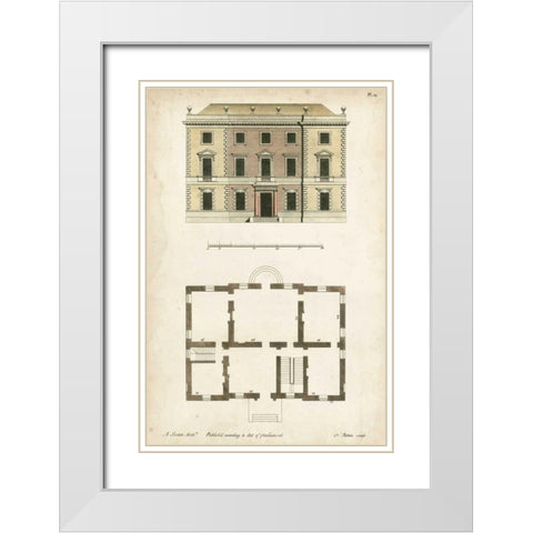 Design for a Building I White Modern Wood Framed Art Print with Double Matting by Addison, J.