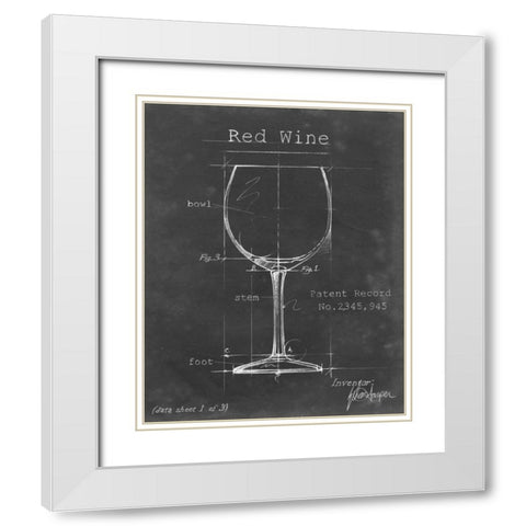 Barware Blueprint III White Modern Wood Framed Art Print with Double Matting by Harper, Ethan