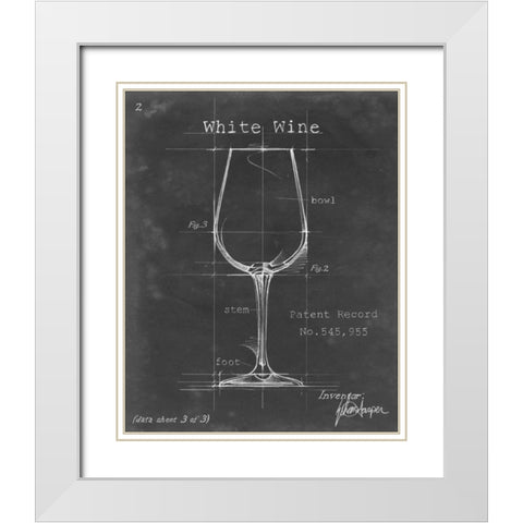 Barware Blueprint IV White Modern Wood Framed Art Print with Double Matting by Harper, Ethan