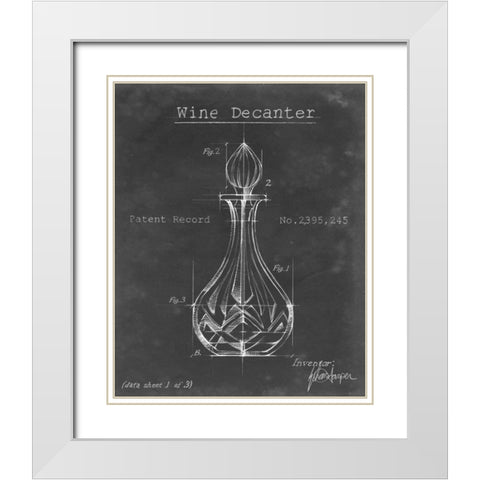 Barware Blueprint VIII White Modern Wood Framed Art Print with Double Matting by Harper, Ethan