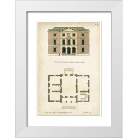 Design for a Building II White Modern Wood Framed Art Print with Double Matting by Addison, J.