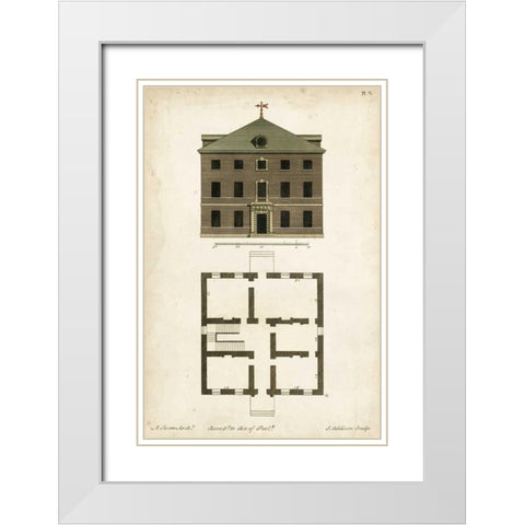 Design for a Building III White Modern Wood Framed Art Print with Double Matting by Addison, J.