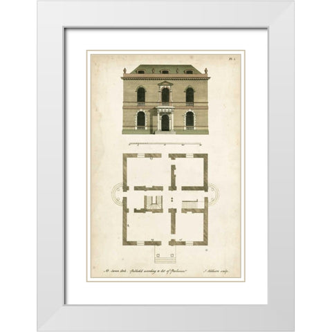 Design for a Building IV White Modern Wood Framed Art Print with Double Matting by Addison, J.