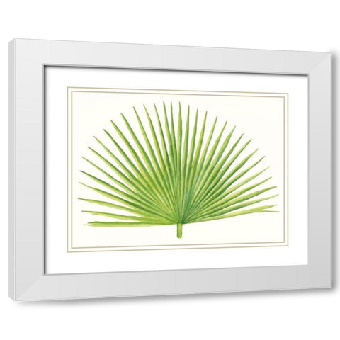 Tropical Breeze Leaves III White Modern Wood Framed Art Print with Double Matting by McCavitt, Naomi