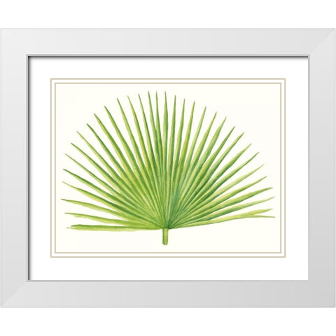 Tropical Breeze Leaves III White Modern Wood Framed Art Print with Double Matting by McCavitt, Naomi