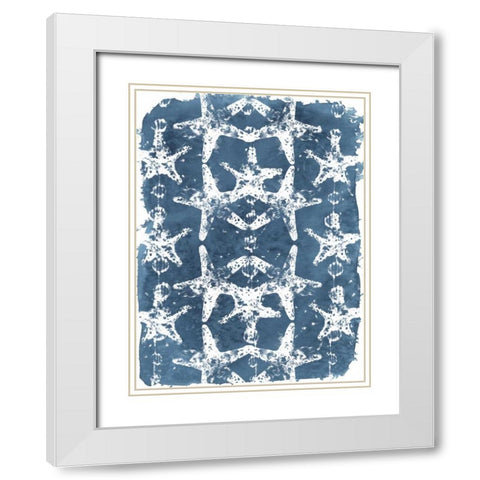 Batik Shell Patterns II White Modern Wood Framed Art Print with Double Matting by Vess, June Erica
