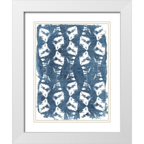 Batik Shell Patterns IV White Modern Wood Framed Art Print with Double Matting by Vess, June Erica