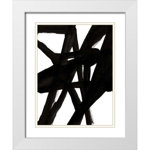 Jagged II White Modern Wood Framed Art Print with Double Matting by McKenzie, Steve