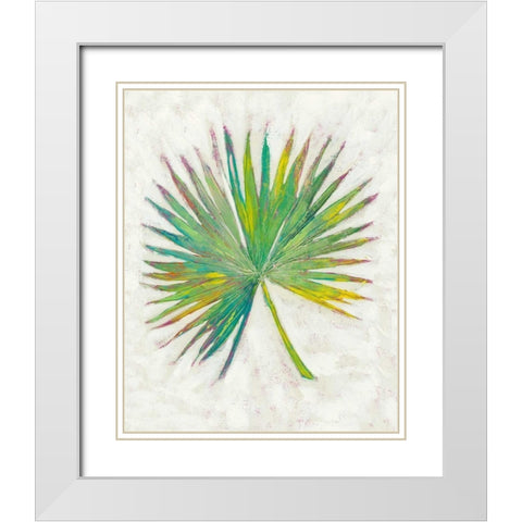 Vacation Palms I White Modern Wood Framed Art Print with Double Matting by Zarris, Chariklia