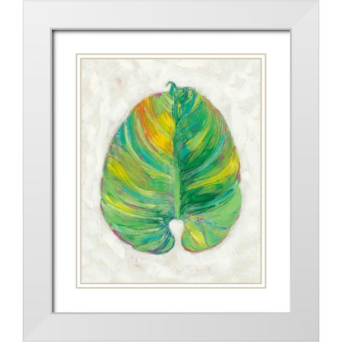 Vacation Palms II White Modern Wood Framed Art Print with Double Matting by Zarris, Chariklia