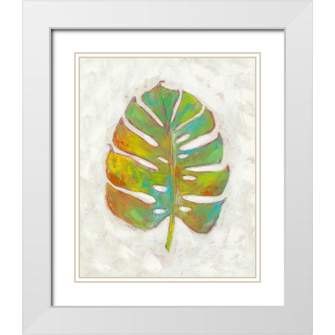 Vacation Palms III White Modern Wood Framed Art Print with Double Matting by Zarris, Chariklia