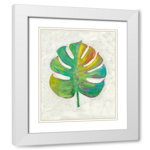 Vacation Palms IV White Modern Wood Framed Art Print with Double Matting by Zarris, Chariklia