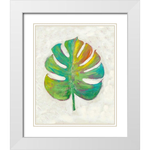 Vacation Palms IV White Modern Wood Framed Art Print with Double Matting by Zarris, Chariklia