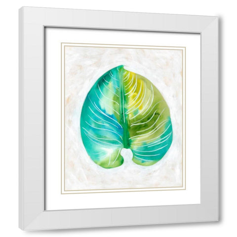 Ocean Side Palms  I White Modern Wood Framed Art Print with Double Matting by Zarris, Chariklia